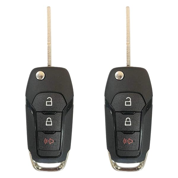 Keyless Remote Flip Key Fob Replacement for 2015-2019 Ford F-150 F-250 F-350 - AUTO KEY MAX (Pair) - Fast Shipping!