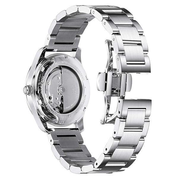 BINLUN BINLUN Thick Stainless Steel Watch Band Replacement for Men Women 18mm Brushed Finish Silver Durable Metal Strap - View 3 of 8