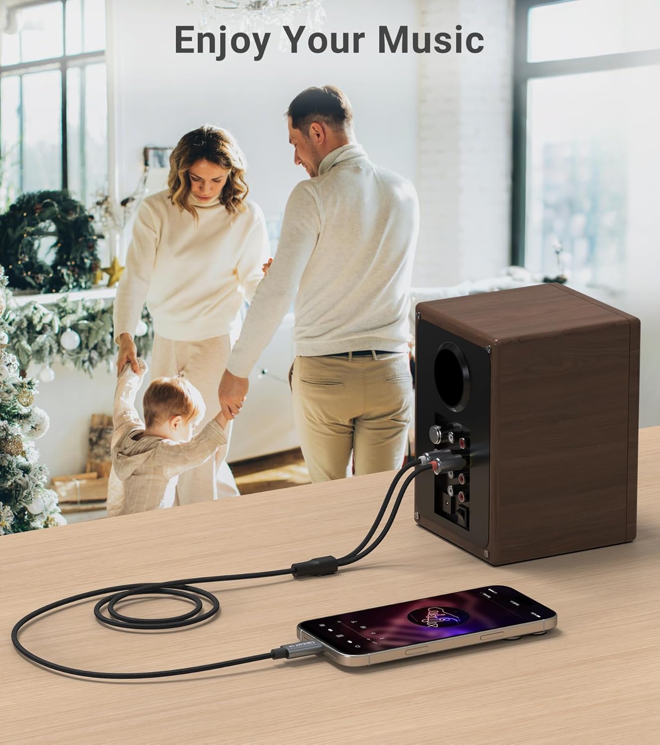 Cubilux Cubilux USB C to RCA Audio Cable 6 FT Type C to Dual RCA Stereo Aux Cord for iPhone iPad Samsung Pixel Devices - View 3 of 7