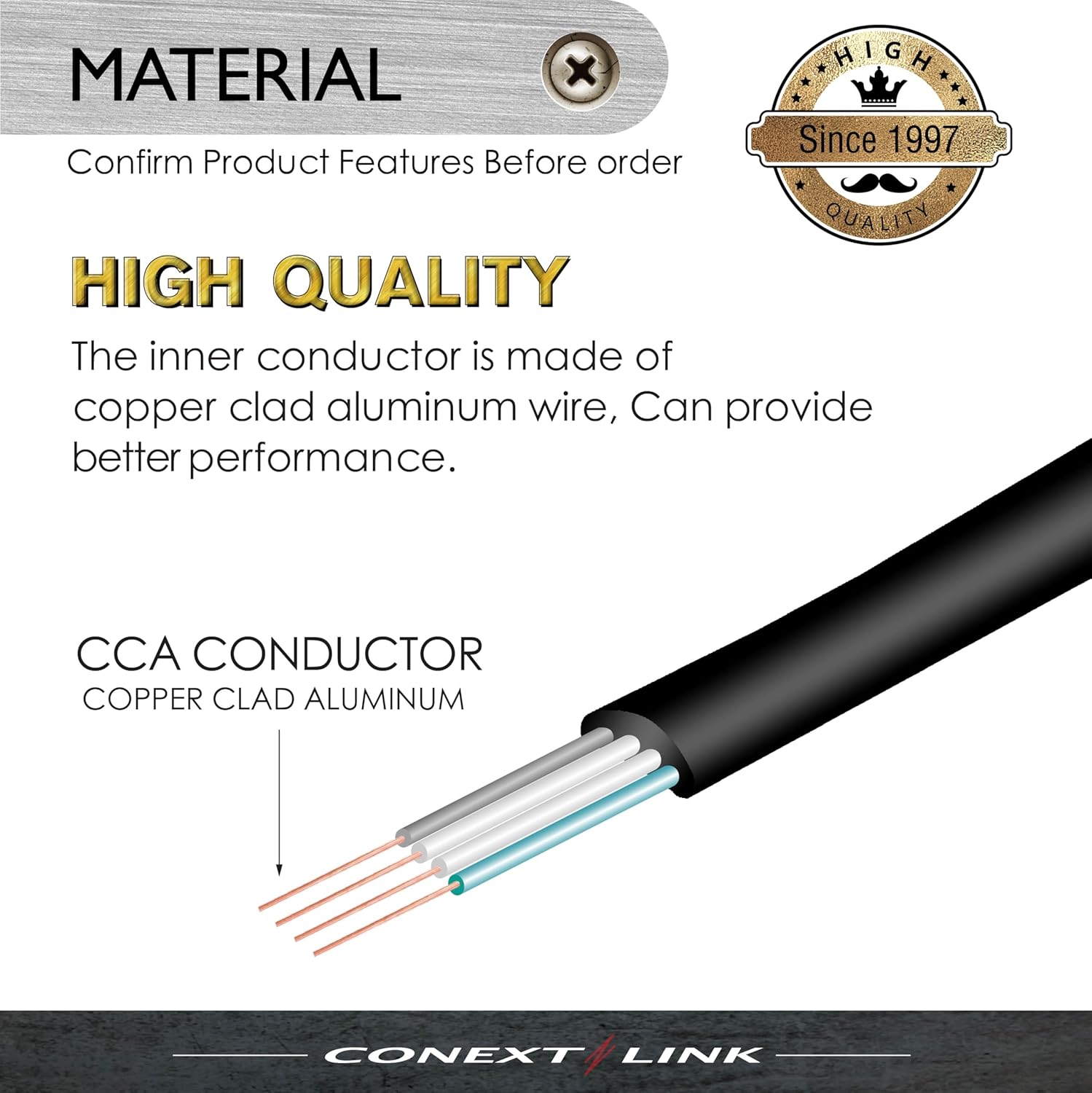 Conext Link Conext Link 10 Feet RJ11 4P4C Modular Telephone Handset Cable Receiver Coil Cord Black - View 2 of 8