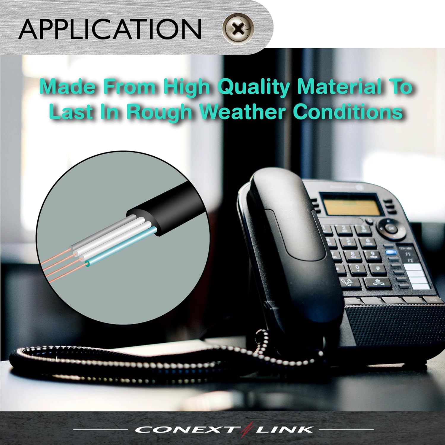 Conext Link Conext Link 10 Feet RJ11 4P4C Modular Telephone Handset Cable Receiver Coil Cord Black - View 5 of 8