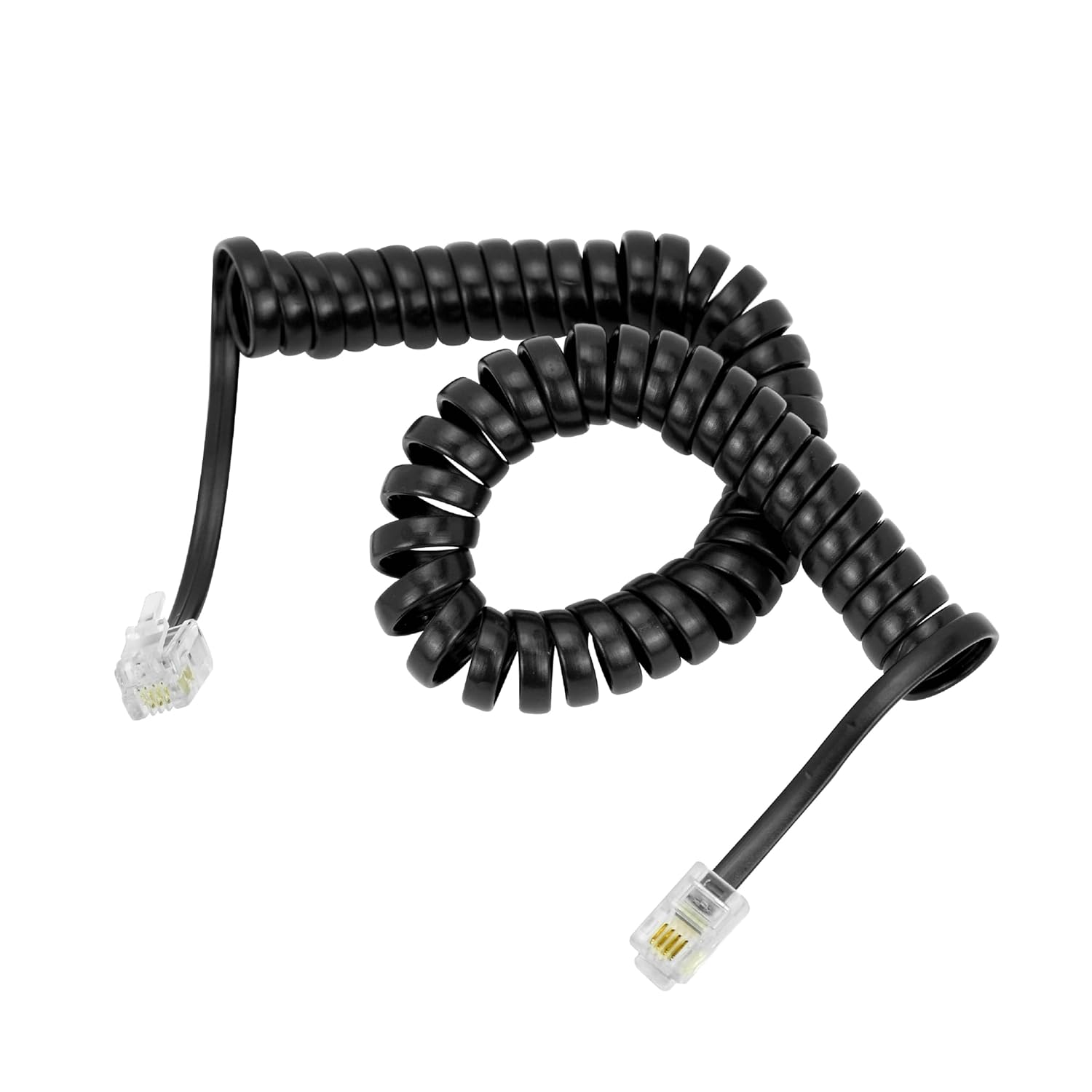 Conext Link Conext Link 10 Feet RJ11 4P4C Modular Telephone Handset Cable Receiver Coil Cord Black - View 8 of 8