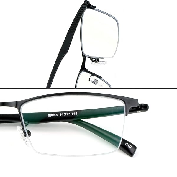 VisionGlobal VisionGlobal Blue Light Blocking Glasses for Men and Women Stylish Square Frame Anti Eyestrain Computer Reading TV Glasses Black 150 Magnification - View 2 of 7