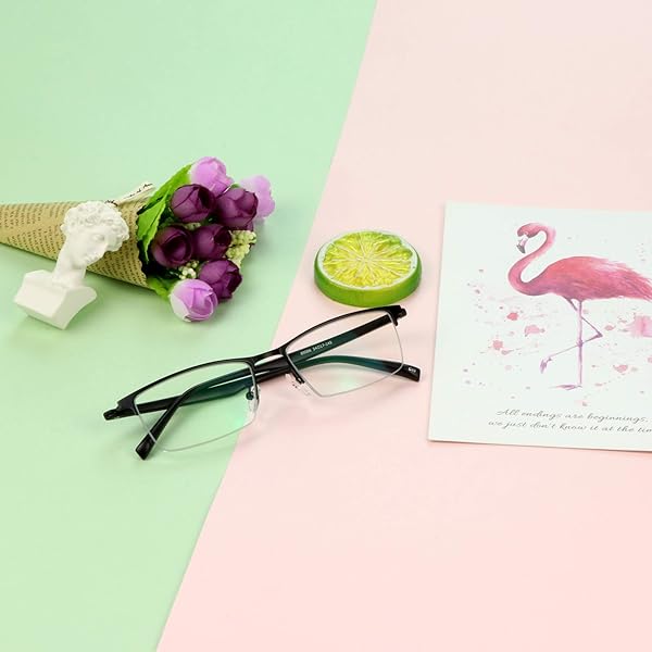 VisionGlobal VisionGlobal Blue Light Blocking Glasses for Men and Women Stylish Square Frame Anti Eyestrain Computer Reading TV Glasses Black 150 Magnification - View 6 of 7