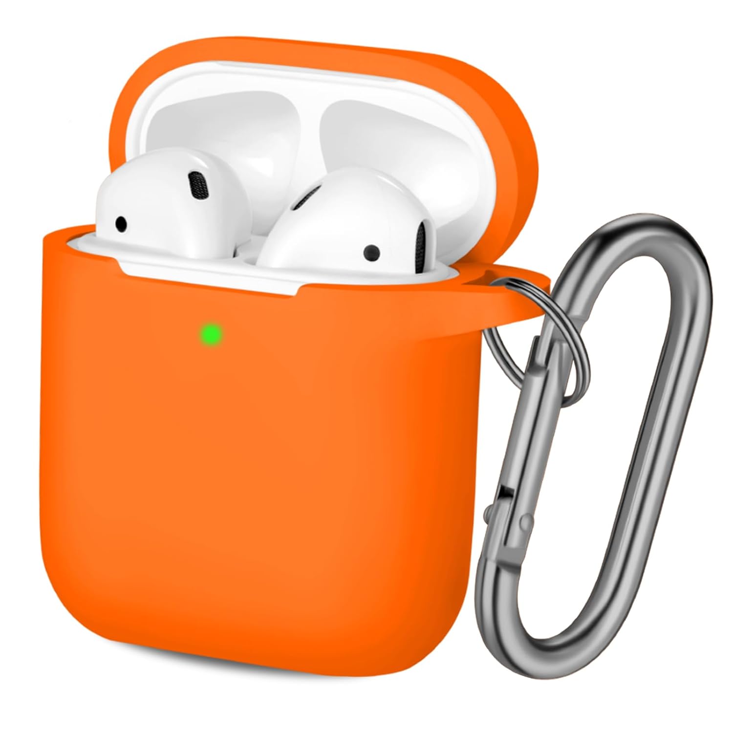 Hamile Hamile Soft Silicone AirPods Case Cover Compatible with AirPod 1 and 2 Front LED Visible Burgundy Keychain Accessories for All Users