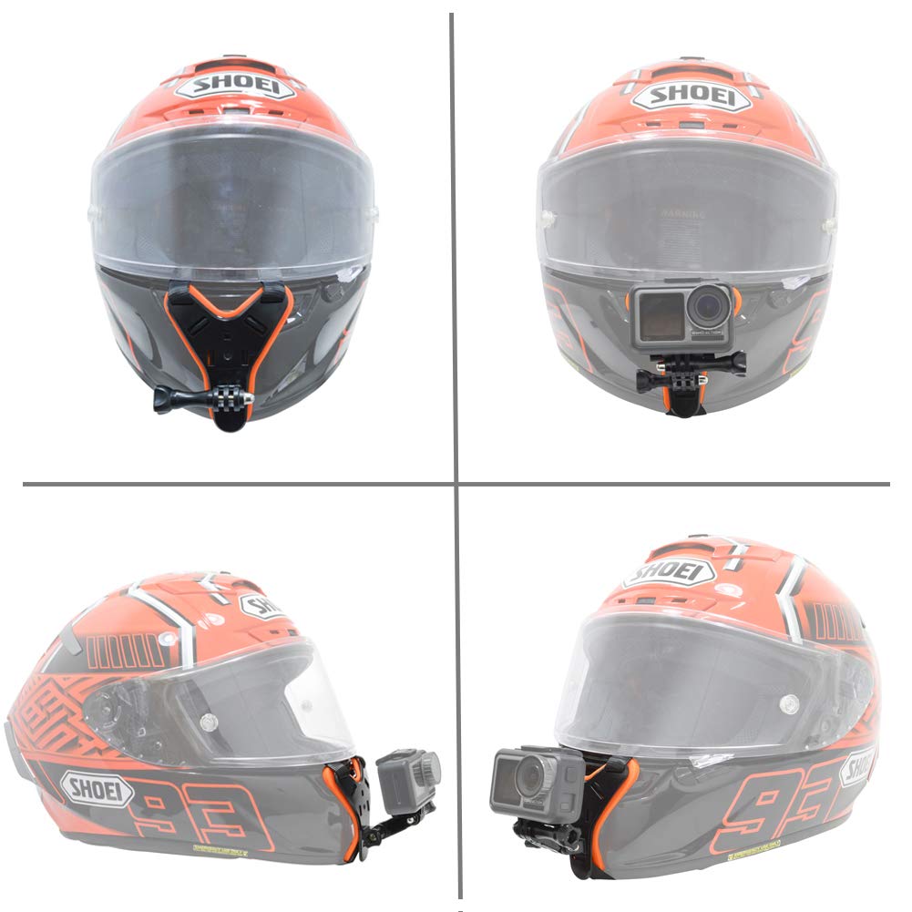 Fahliso Motorcycle Helmet Chin Mount for GoPro Hero Jaw Holder Strap with Extension Swivel Arm Compatible with All GoPro and DJI Cameras - View 7 of 7