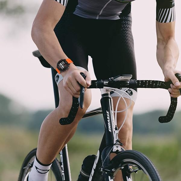 ANCOOL ANCOOL Silicone Sport Watch Band for Garmin Forerunner 245 645 55 and Galaxy Watch 7 6 5 4 in Orange 20mm Compatible Accessories - View 6 of 7