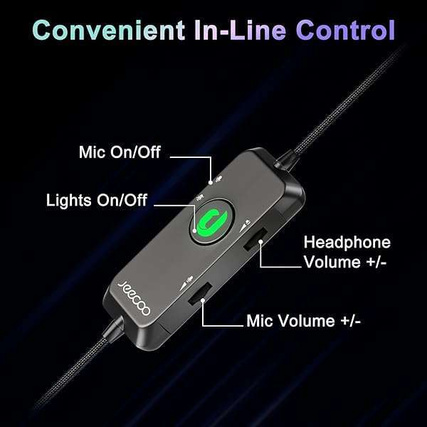 Jeecoo Jeecoo V20U USB Pro Gaming Headset: 7.1 Surround Sound, Noise Cancelling Mic & Memory Foam for PC & Laptop - View 11 of 11