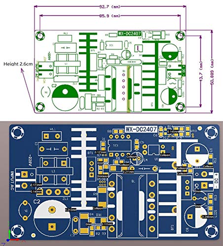 NOYITO NOYITO AC to DC Isolated Power Supply Module - 12V 6A, 8A Peak, 110V-245V Input, Overload & Short-Circuit Protection - View 3 of 9