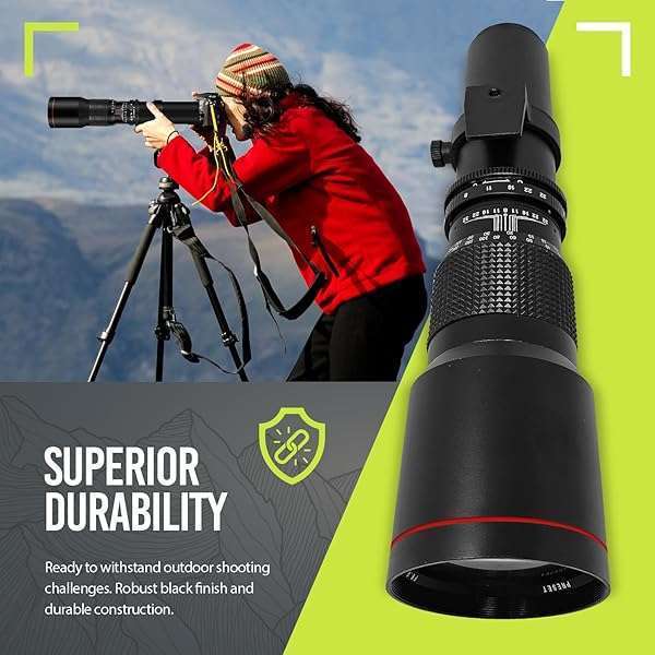 BM Premium High-Power 500mm/1000mm f/8 Telephoto Lens for Canon EOS R Series - Perfect for Wildlife & Sports Photography - View 8 of 10