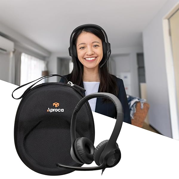 Aproca Aproca Portable Hard Storage Case for Logitech H390 and Zone 301 Wired Headset Durable Protection and Easy Transport - View 4 of 9
