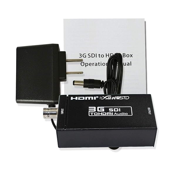 HDSUNWSTD 1080P 3G HDMI to SDI BNC Converter and SDI to HDMI Extender for 100m Coaxial Cables - View 5 of 6