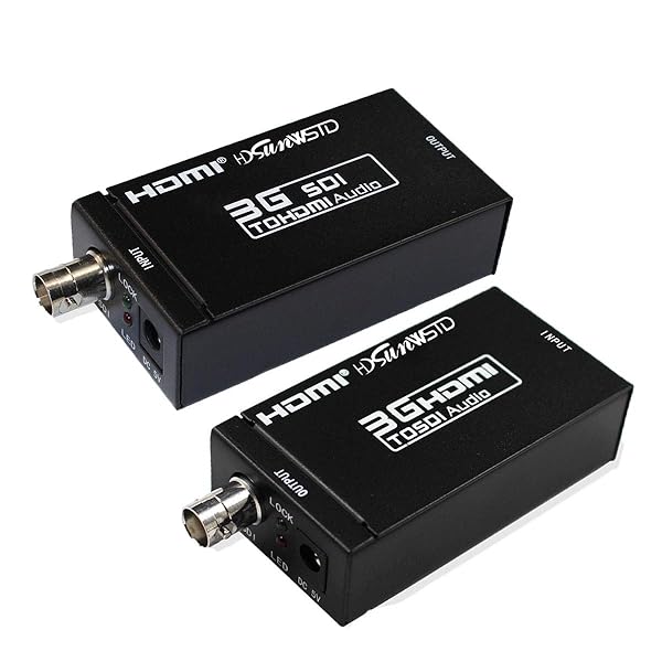 1080P 3G HDMI to SDI BNC Converter and SDI to HDMI Extender for 100m Coaxial Cables