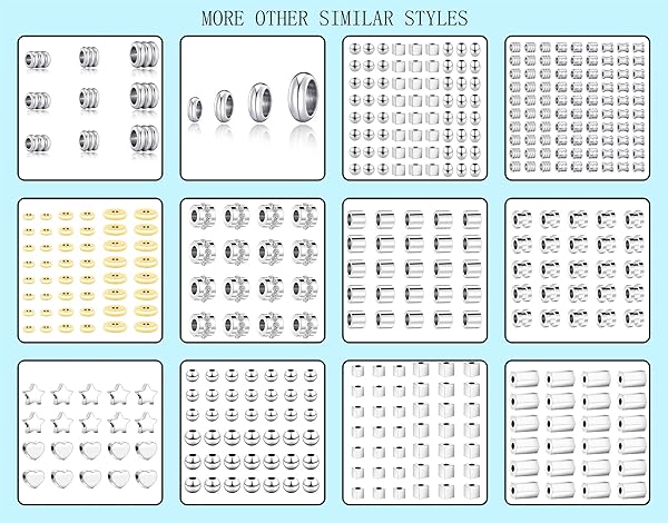 ZHENYIN ZHENYIN 200pcs Stainless Steel Round Spacer Beads 3mm 4mm 5mm 6mm for Jewelry Making - View 7 of 7
