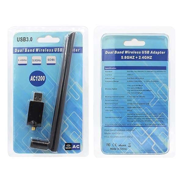 Geekworm Geekworm Jetson Nano WiFi Adapter: Dual Band USB 3.0 1200Mbps Network Card for Fast 5GHz & 2.4GHz Connectivity - View 9 of 9