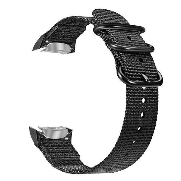 Fintie Adjustable Nylon Sport Strap for Samsung Gear S2 - Soft, Durable Replacement Band (Black)