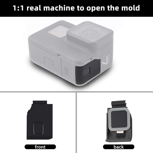 ParaPace ParaPace Replacement Side Door for GoPro Hero 7 Black USB-C HDMI Case Side Cover Repair Part Camera Accessories(Black) - View 3 of 8