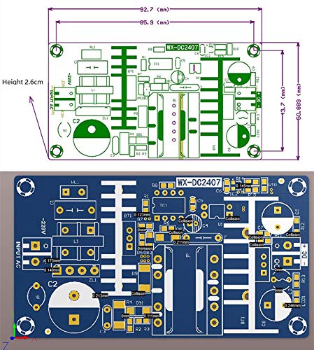 NOYITO NOYITO AC to DC Isolated Power Supply Module - 24V 3A, 4.5A Peak, Overload Protection - View 3 of 9