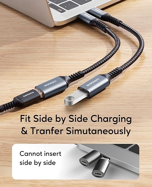 NIMASO NIMASO USB C to USB 3.0 Adapter 2 Pack Compatible with Macbook Pro Air iPad Pro Galaxy S20 Google Pixel and More - View 5 of 8