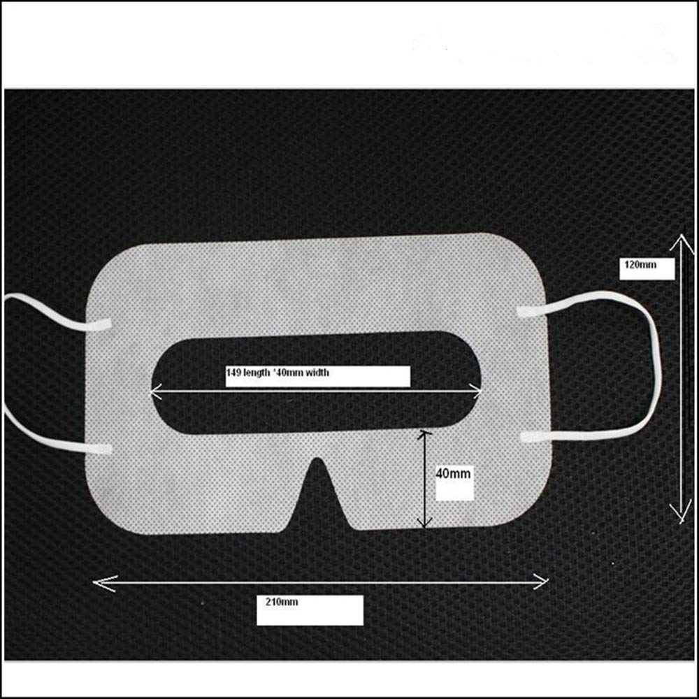 LINHUIPAD 100 Pack White Disposable VR Face Covers - Sanitary Masks for HTC Vive, PS VR, Gear VR & Oculus Rift - View 2 of 6