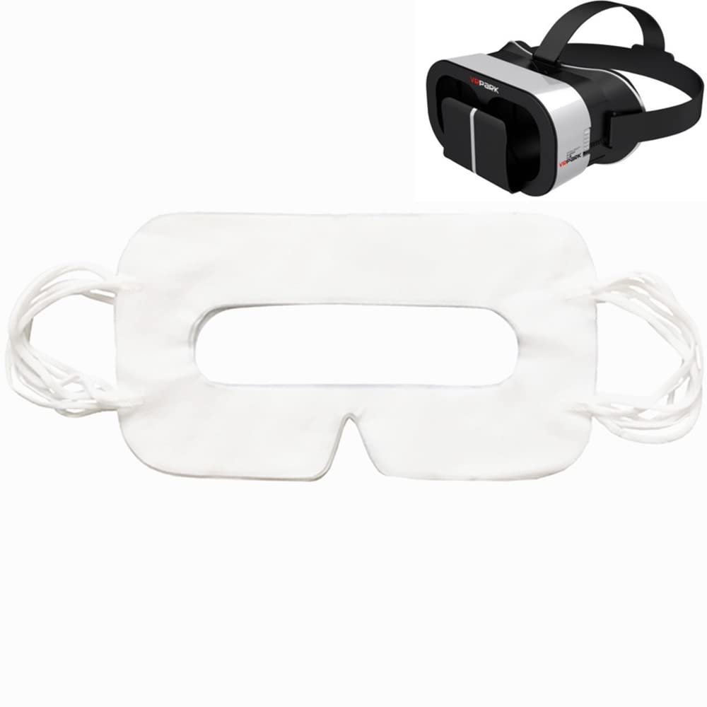 100 Pack White Disposable VR Face Covers - Sanitary Masks for HTC Vive, PS VR, Gear VR & Oculus Rift