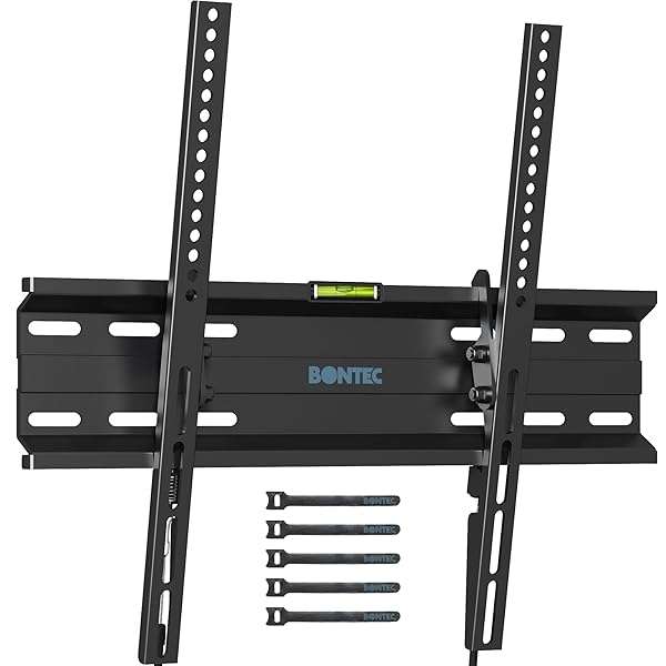 BONTEC "BONTEC Low Profile Tilt TV Wall Mount for 23-60" TVs - Ultra Slim, 99LBS Capacity, VESA 400x400mm, Fits 16" Studs"