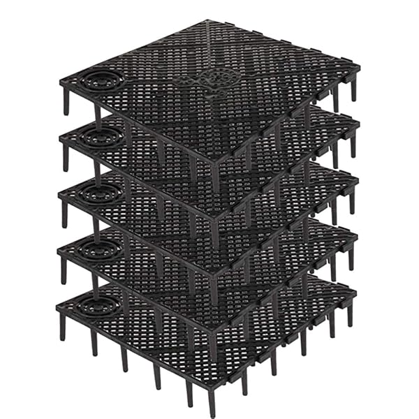 POPETPOP Aquarium Divider - 20Pcs Fish Tank Separator & Bottom Grid for Easy Fish Tank Organization (Black)