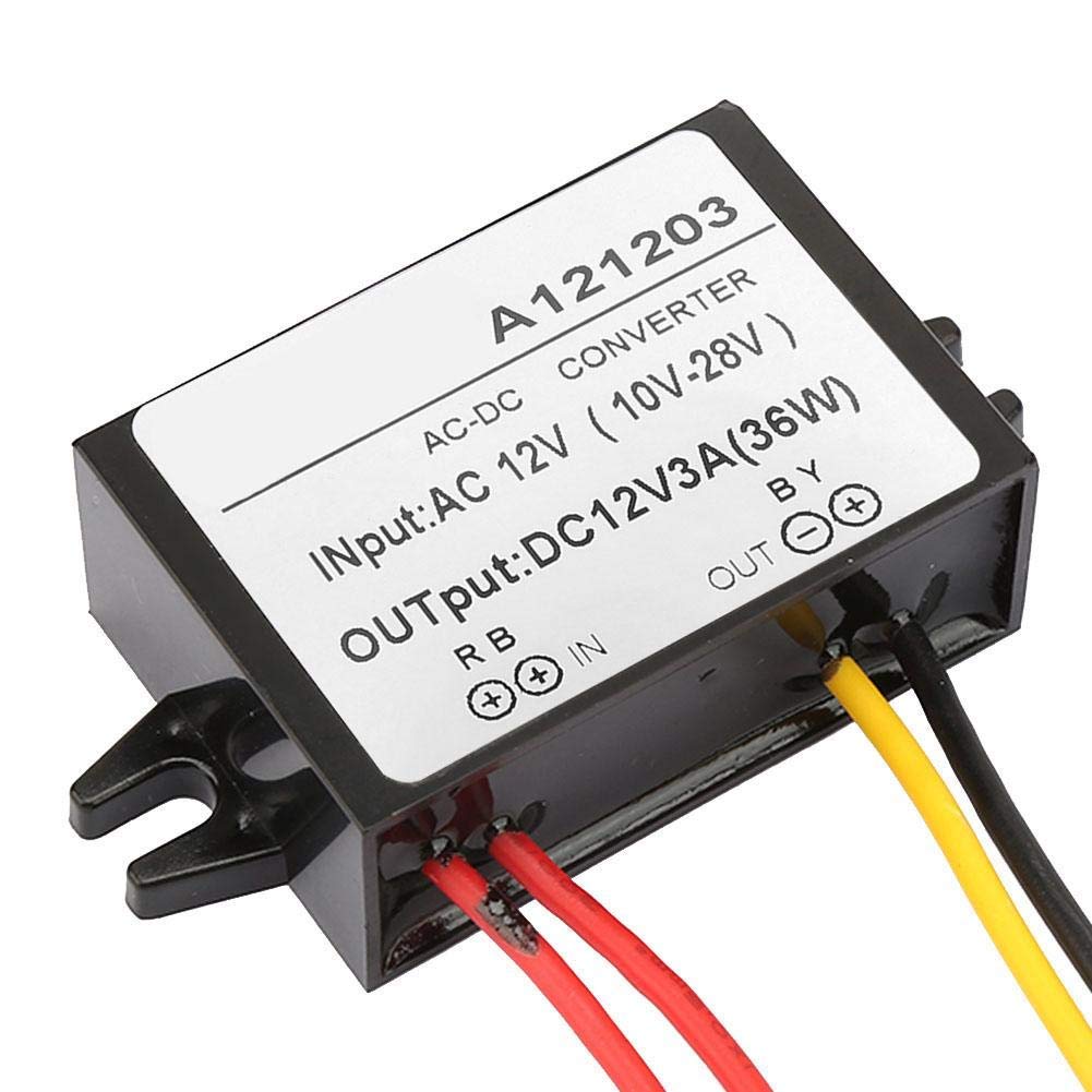Walfront Step Down Voltage Converter AC 10-28V to DC 12V Power Module Waterproof 3A for Car Voltage Regulator Rectifier - View 2 of 9