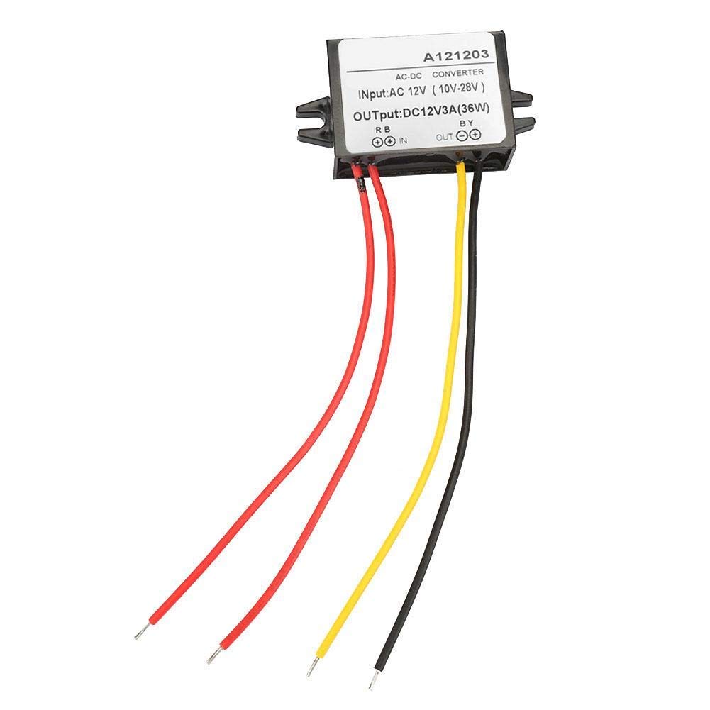 Walfront Step Down Voltage Converter AC 10-28V to DC 12V Power Module Waterproof 3A for Car Voltage Regulator Rectifier - View 5 of 9