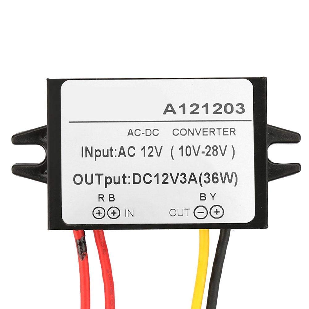 Walfront Step Down Voltage Converter AC 10-28V to DC 12V Power Module Waterproof 3A for Car Voltage Regulator Rectifier - View 8 of 9