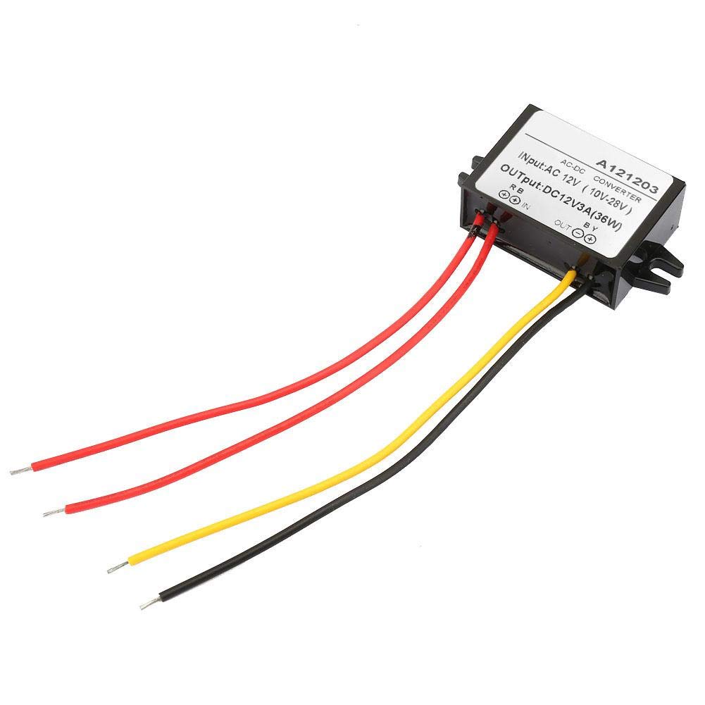 Step Down Voltage Converter AC 10-28V to DC 12V Power Module Waterproof 3A for Car Voltage Regulator Rectifier