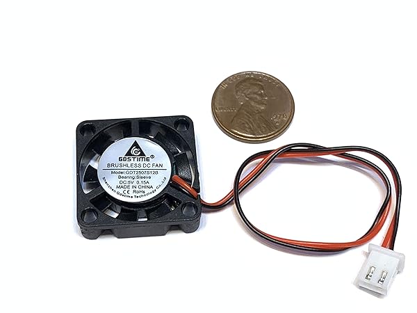 Endlessparts 4 Pieces 5V Mini 25mm x 7mm 2pin DC Brushless Cooling Fans for Electronics A30 - View 5 of 7
