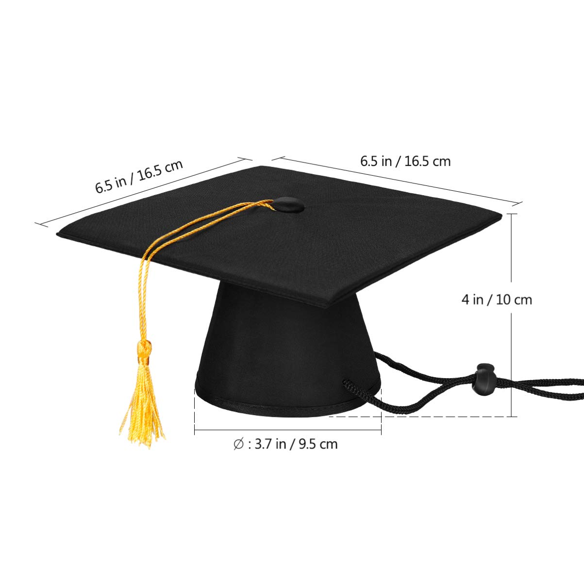 POPETPOP POPETPOP Pet Graduation Cap - Stylish Dog & Cat Hats with Yellow Tassel for Graduation Parties - View 6 of 9