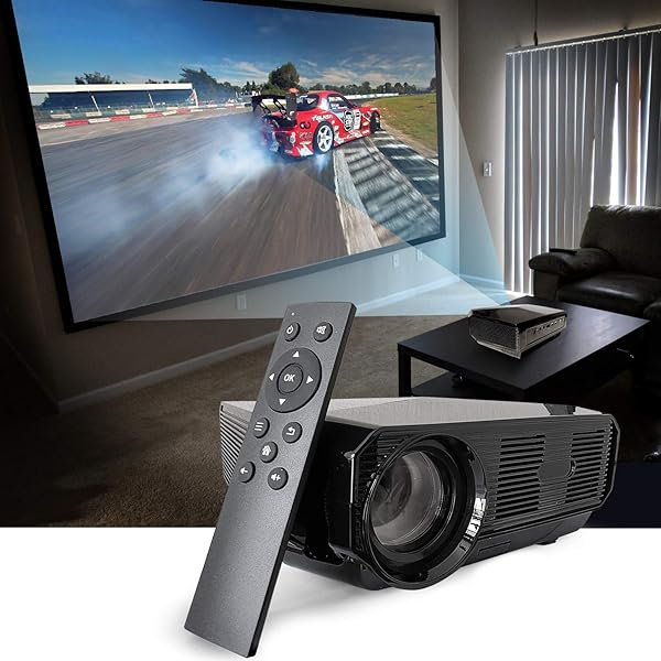 NUNET Nuprojector Bright Home Theater Projector Portable Full HD 1080p LED with Speaker 35-100 Inch Projection Size 2024 Version Rifle - View 4 of 10