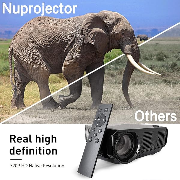 NUNET Nuprojector Bright Home Theater Projector Portable Full HD 1080p LED with Speaker 35-100 Inch Projection Size 2024 Version Rifle - View 6 of 10