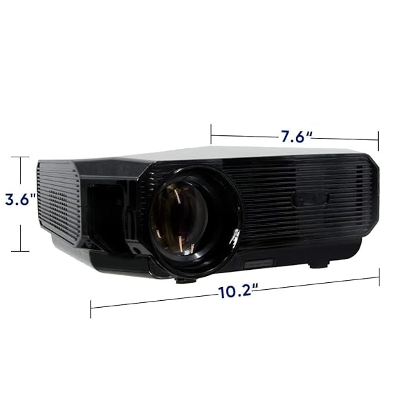NUNET Nuprojector Bright Home Theater Projector Portable Full HD 1080p LED with Speaker 35-100 Inch Projection Size 2024 Version Rifle - View 9 of 10