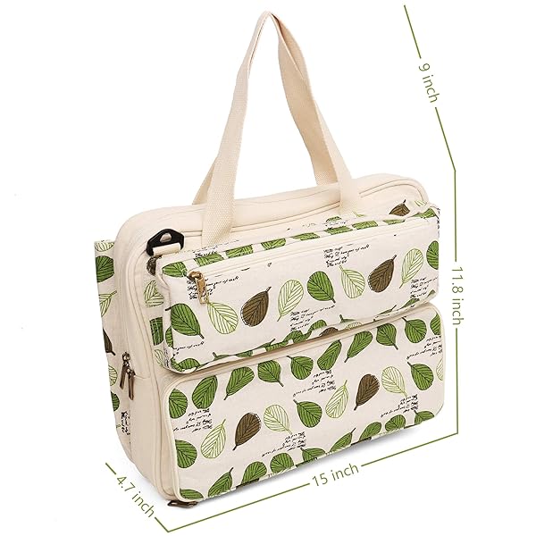 LAVIEVERT Shop LAVIEVERT Knitting Tote Bag - Perfect Yarn Storage for Projects, Needles & Crochet Hooks - View 3 of 8