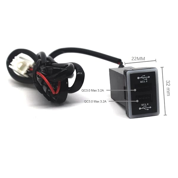 MOTONG MOTONG Toyota QC3.0 Dual USB Power Socket Adapter Max 6.4A Output for Car Charging - View 2 of 6