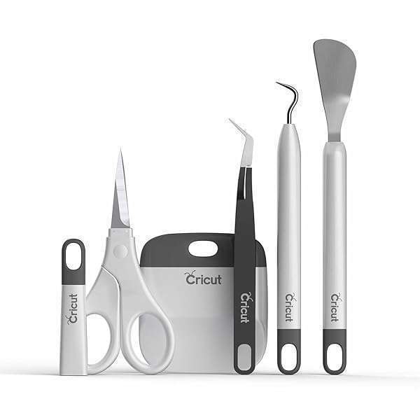 Cricut 5-Piece Cricut Basic Tool Set for Precision Crafting - Ideal for Vinyl, Paper & Iron-On Projects
