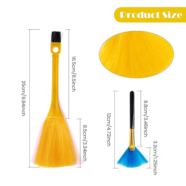 NUOMI Computer Brush Set 2 Pieces Double Ended Duster and 4 Pieces Fan Brushes for Keyboard Cleaning and Dusting Electronic Devices - View 3 of 7