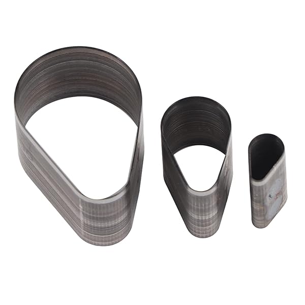 Wal front 3pcs Leather Craft Cutting Tool Kit - Heart, Drop & Pentagram Steel Punch Molds