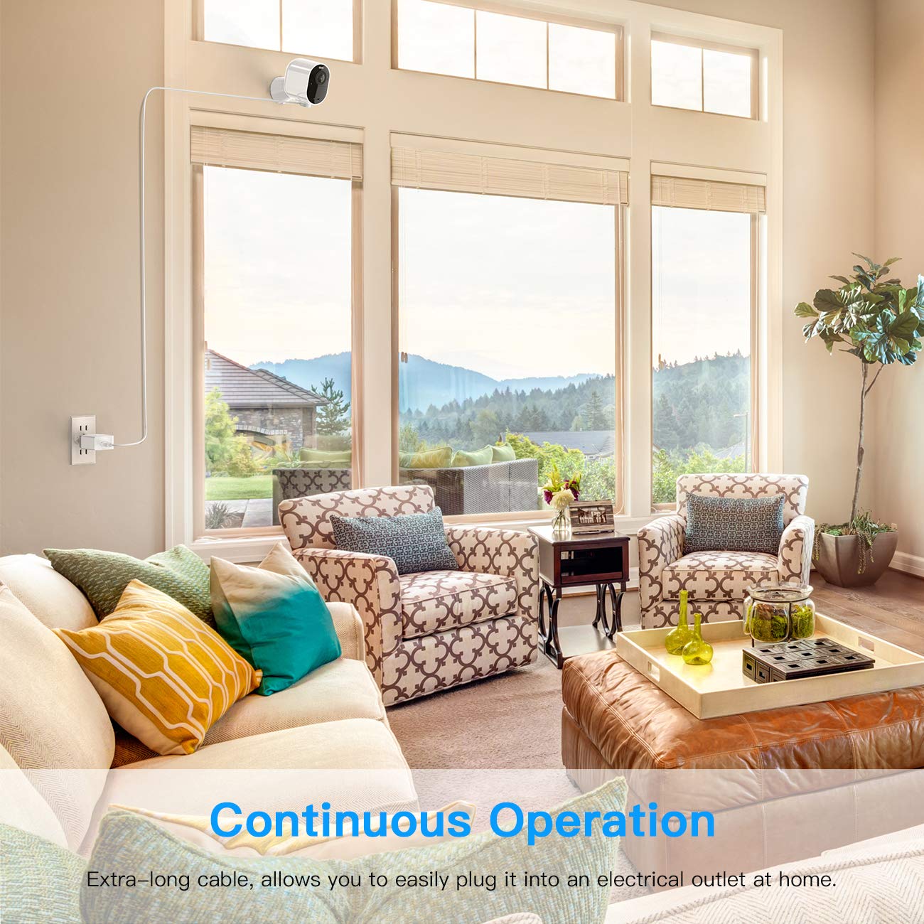 HOLACA 2 Pack HOLACA Power Adapter & 30ft Cable for Arlo Ultra/Pro 3-5s - Weatherproof Charging Solution - View 6 of 7