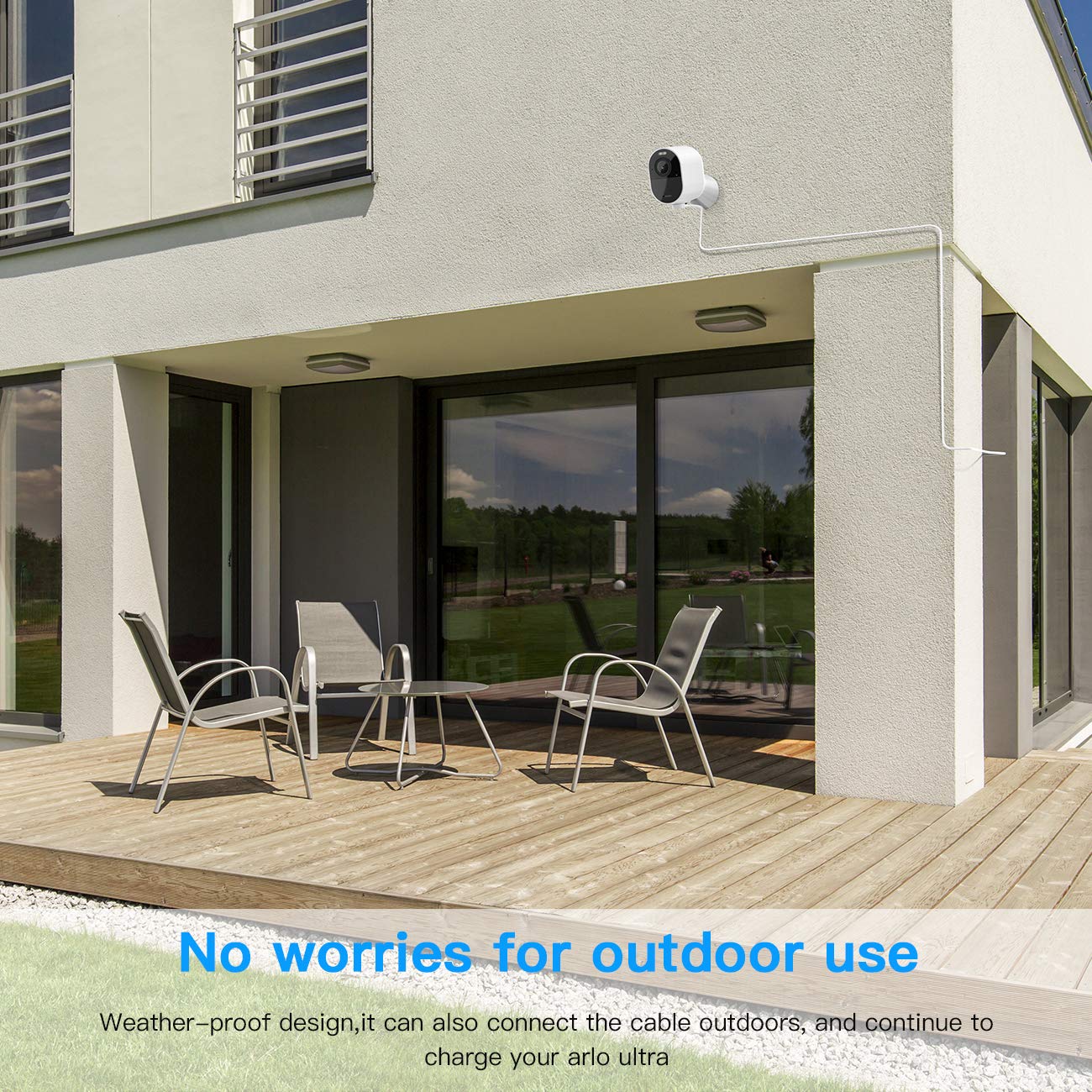 HOLACA 2 Pack HOLACA Power Adapter & 30ft Cable for Arlo Ultra/Pro 3-5s - Weatherproof Charging Solution - View 7 of 7