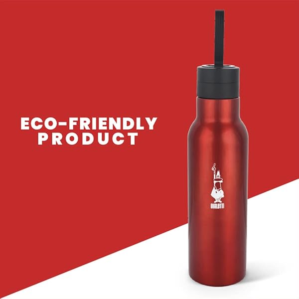 Bialetti Bialetti Stainless Steel Water Bottle 25oz Double Layered Vacuum Insulated Keeps Drinks Cold for 24 Hours Hot for 12 Hours Red - View 5 of 5