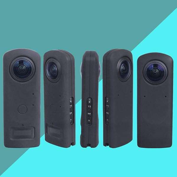 TIUIHU TIUIHU Portable Silicone Case for Ricoh Theta Z1 360 Degree Camera?Skin for Ricoh Theta Z1 Waterproof Protection (Black) - View 6 of 10