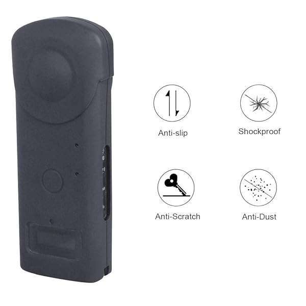 TIUIHU TIUIHU Portable Silicone Case for Ricoh Theta Z1 360 Degree Camera?Skin for Ricoh Theta Z1 Waterproof Protection (Black) - View 9 of 10