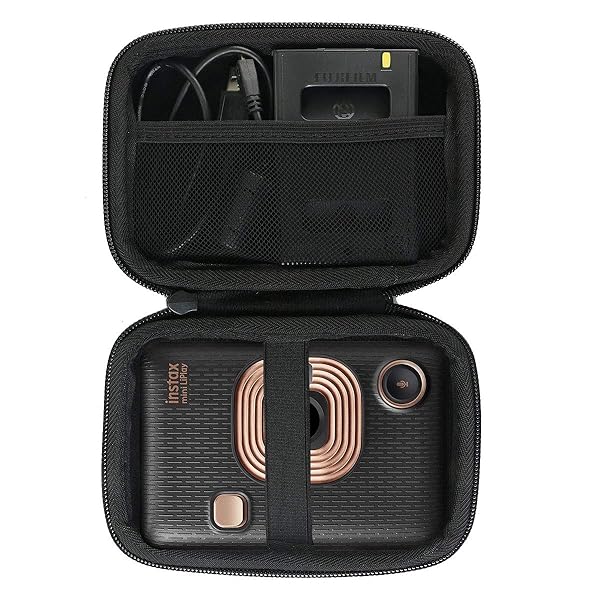 khanka Khanka Hard Travel Case for Instax Mini Liplay Hybrid and Instax Mini Link Instant Camera Smartphone Printer Internal Black - View 2 of 8
