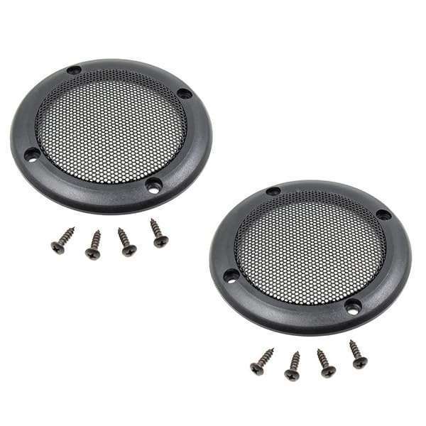 Floratek Floratek 2PCS 3.5 Inch Car Speaker Grill Covers - Black Metal Mesh Protector with 8 Screws - View 3 of 10