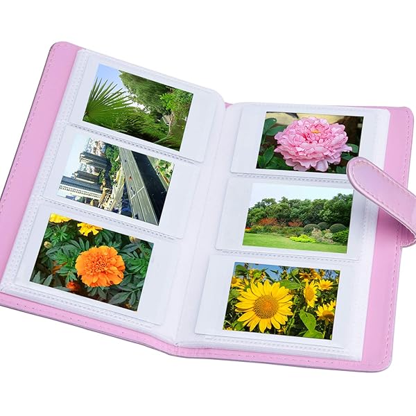 Sunmns Sunmns Bright Pink PU Leather Photo Album for Fujifilm Instax Mini 12 11 9 8 90 8+ 26 7s and Polaroid Snap Zip Z2300 PIC-300 Film - View 5 of 7