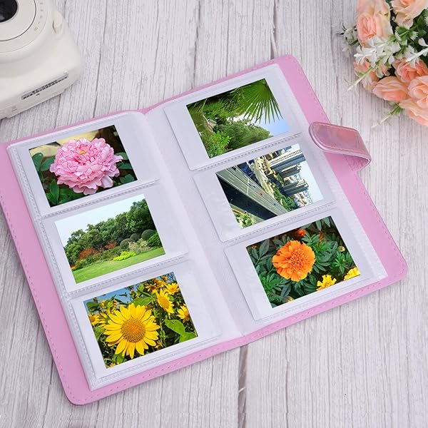 Sunmns Sunmns Bright Pink PU Leather Photo Album for Fujifilm Instax Mini 12 11 9 8 90 8+ 26 7s and Polaroid Snap Zip Z2300 PIC-300 Film - View 6 of 7